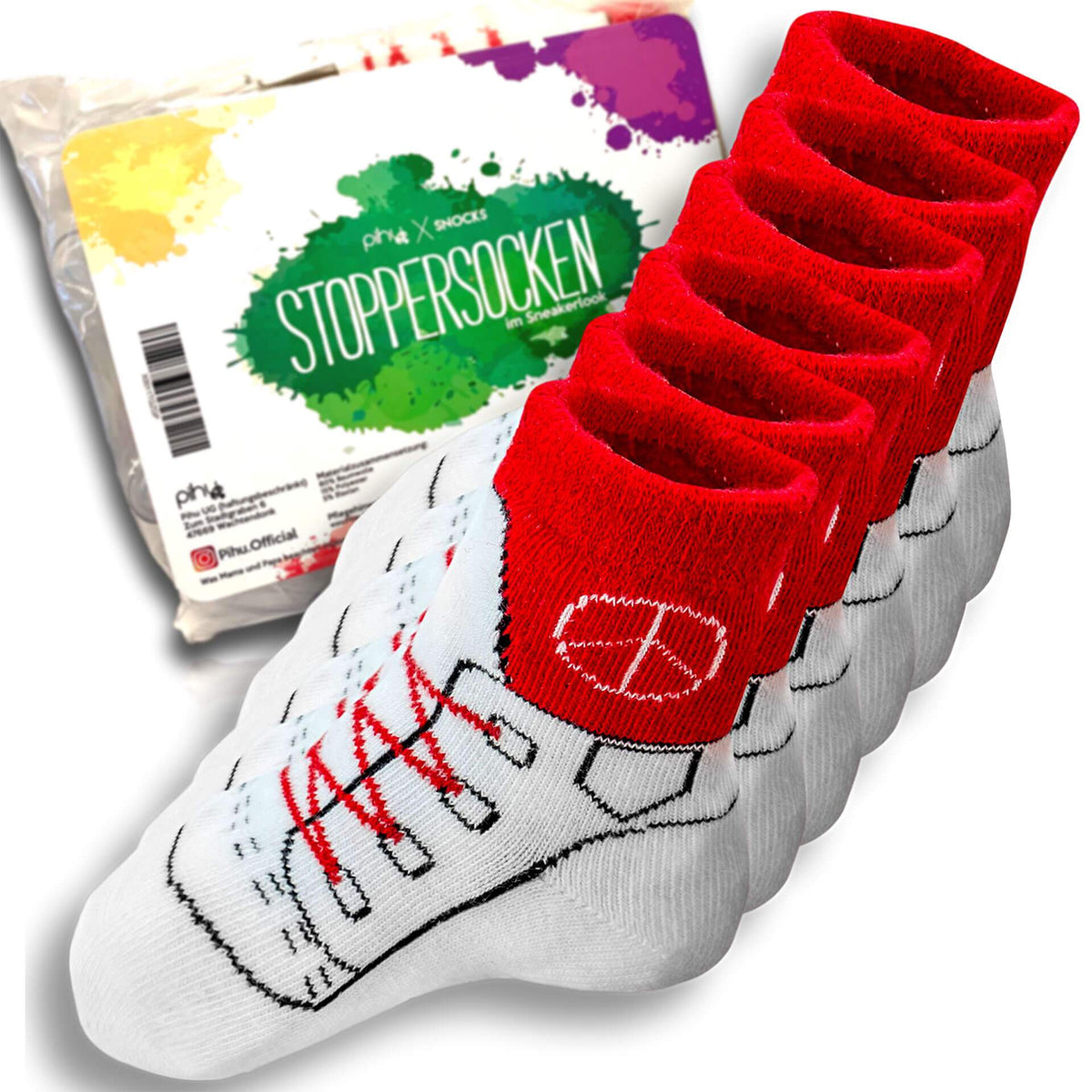 6 x Stoppersocken (12 - 24 Monate) - Pihu