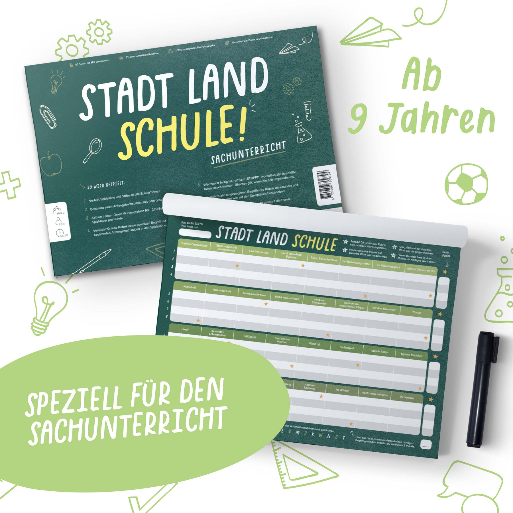 Doppelpack - SCHULE - Stadt Land Fluss für Sachunterricht und Deutschunterricht - Pihu