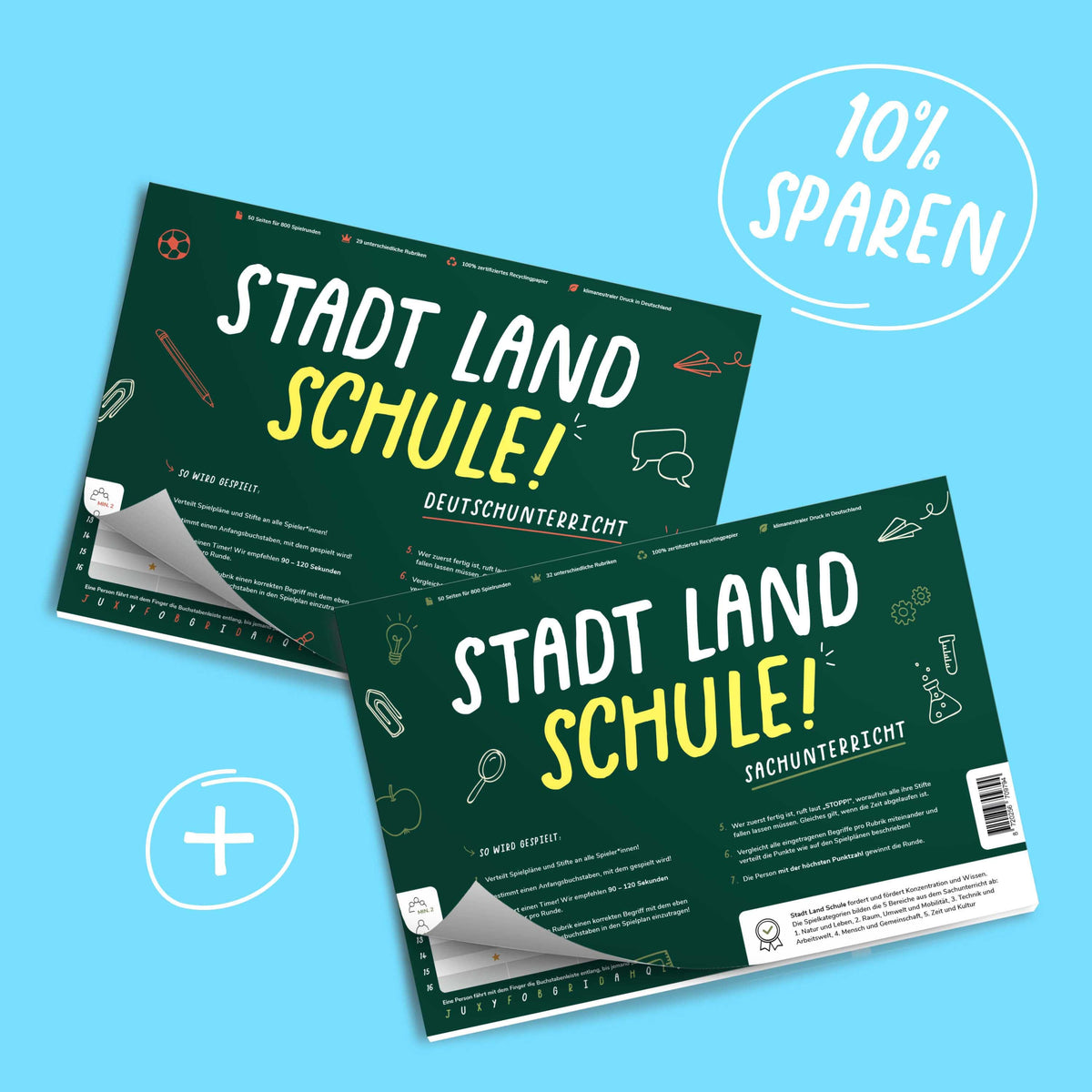 Doppelpack - SCHULE - Stadt Land Fluss für Sachunterricht und Deutschunterricht - Pihu