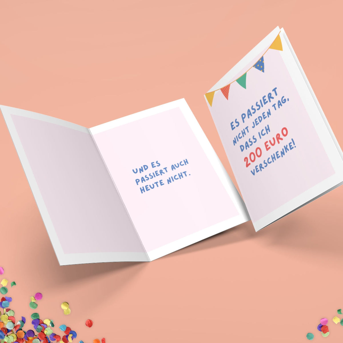 Klappkarte - "200 EURO" - Pihu