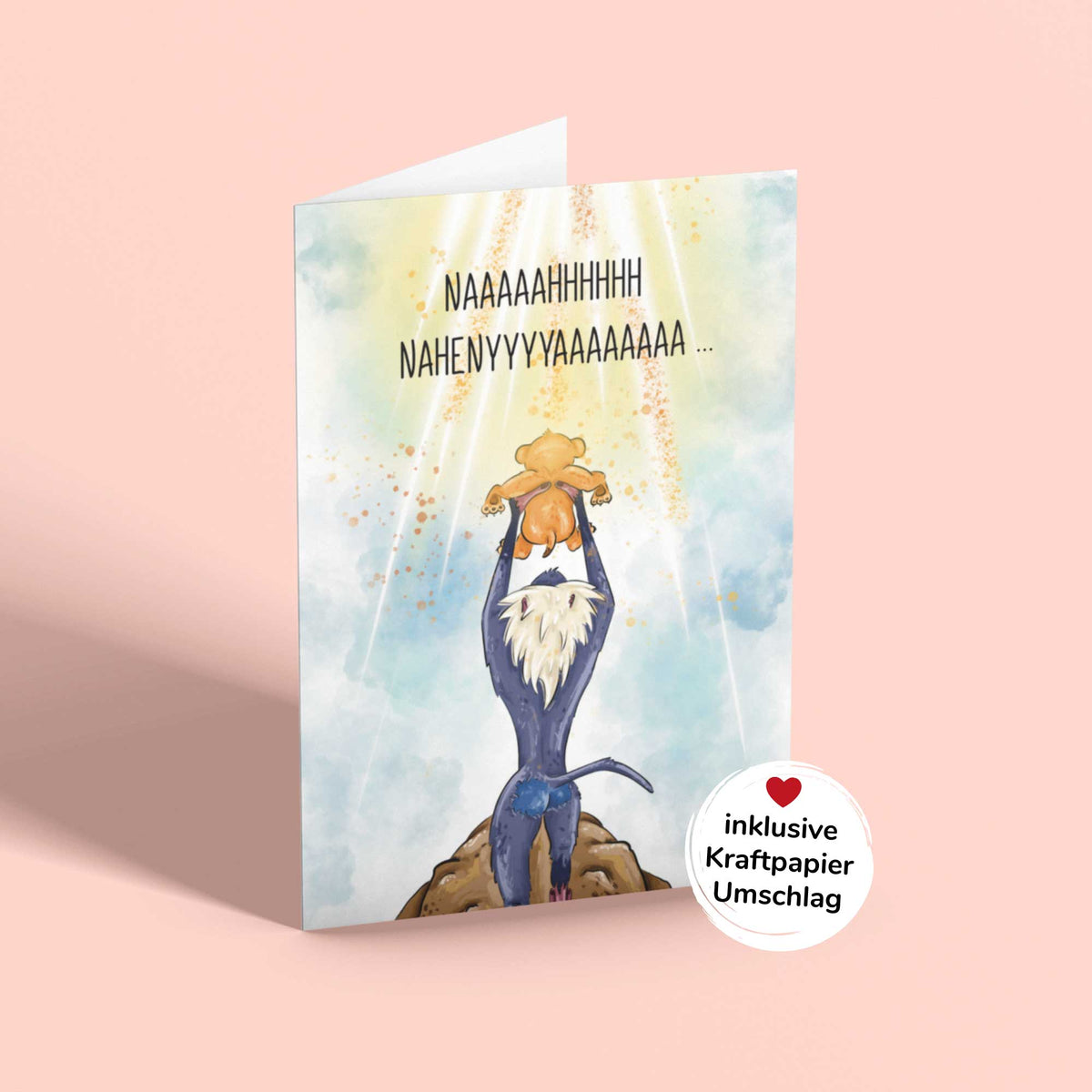 Klappkarte - "NA NAHENYA" - Pihu