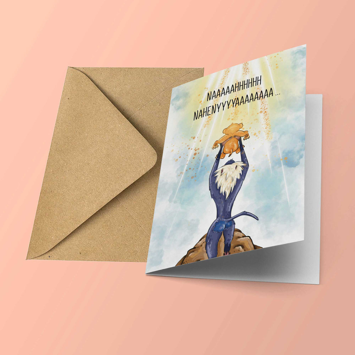 Klappkarte - "NA NAHENYA" - Pihu