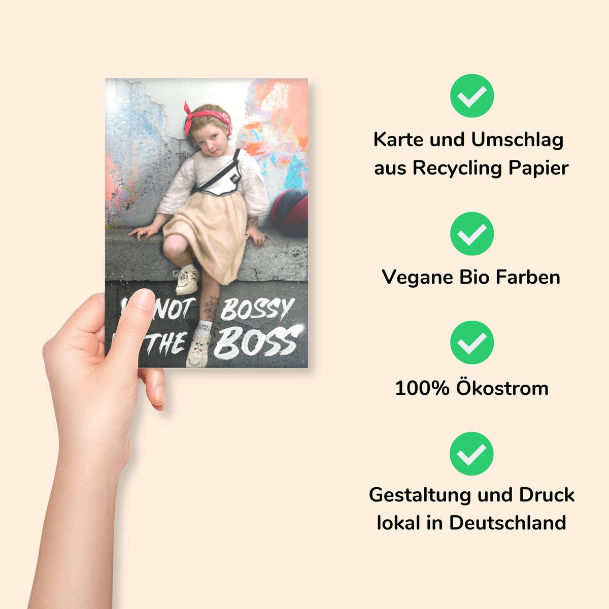 Postkarte - "BOSSY" - Pihu