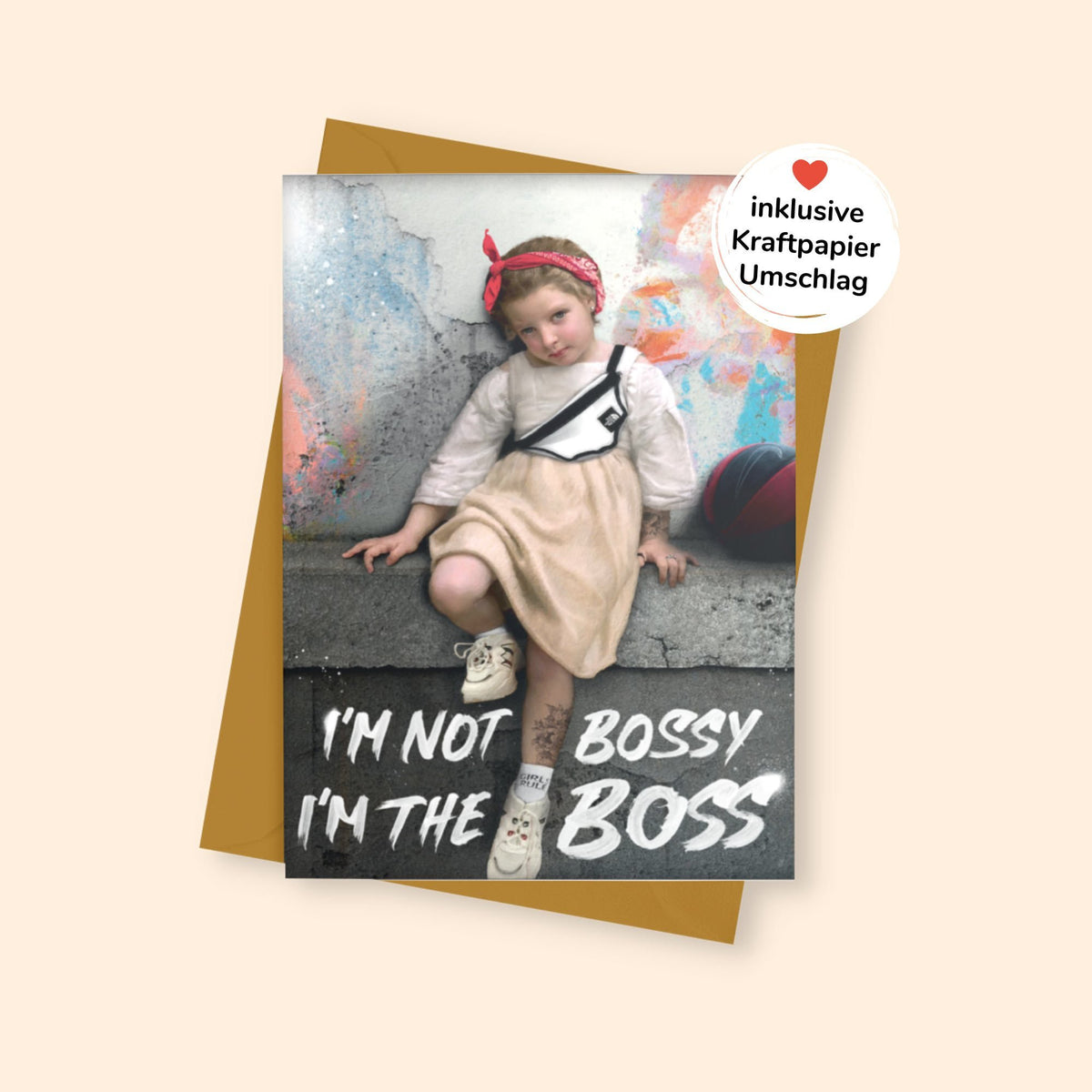 Postkarte - "BOSSY" - Pihu