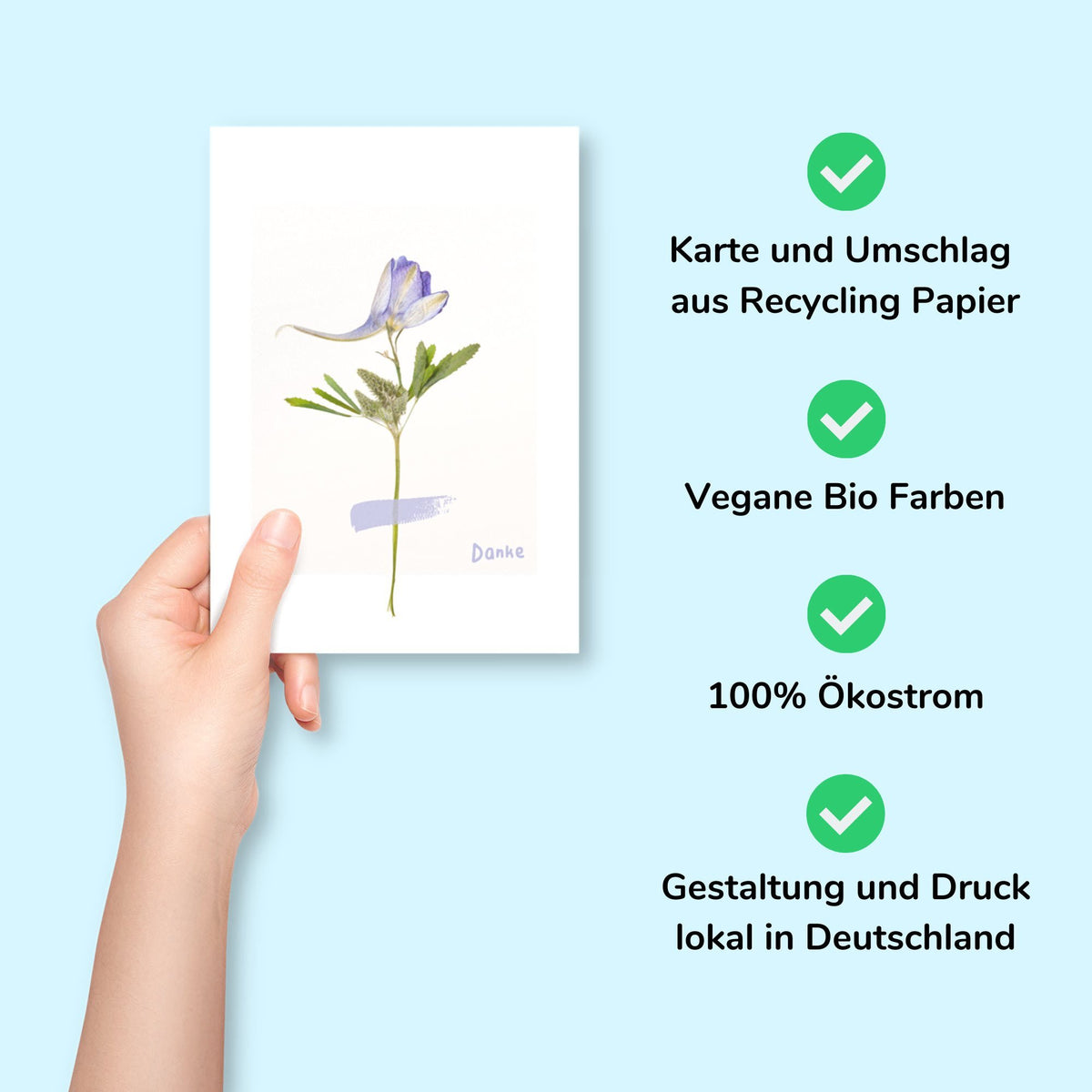 Postkarte - "DANKE 2" - Pihu