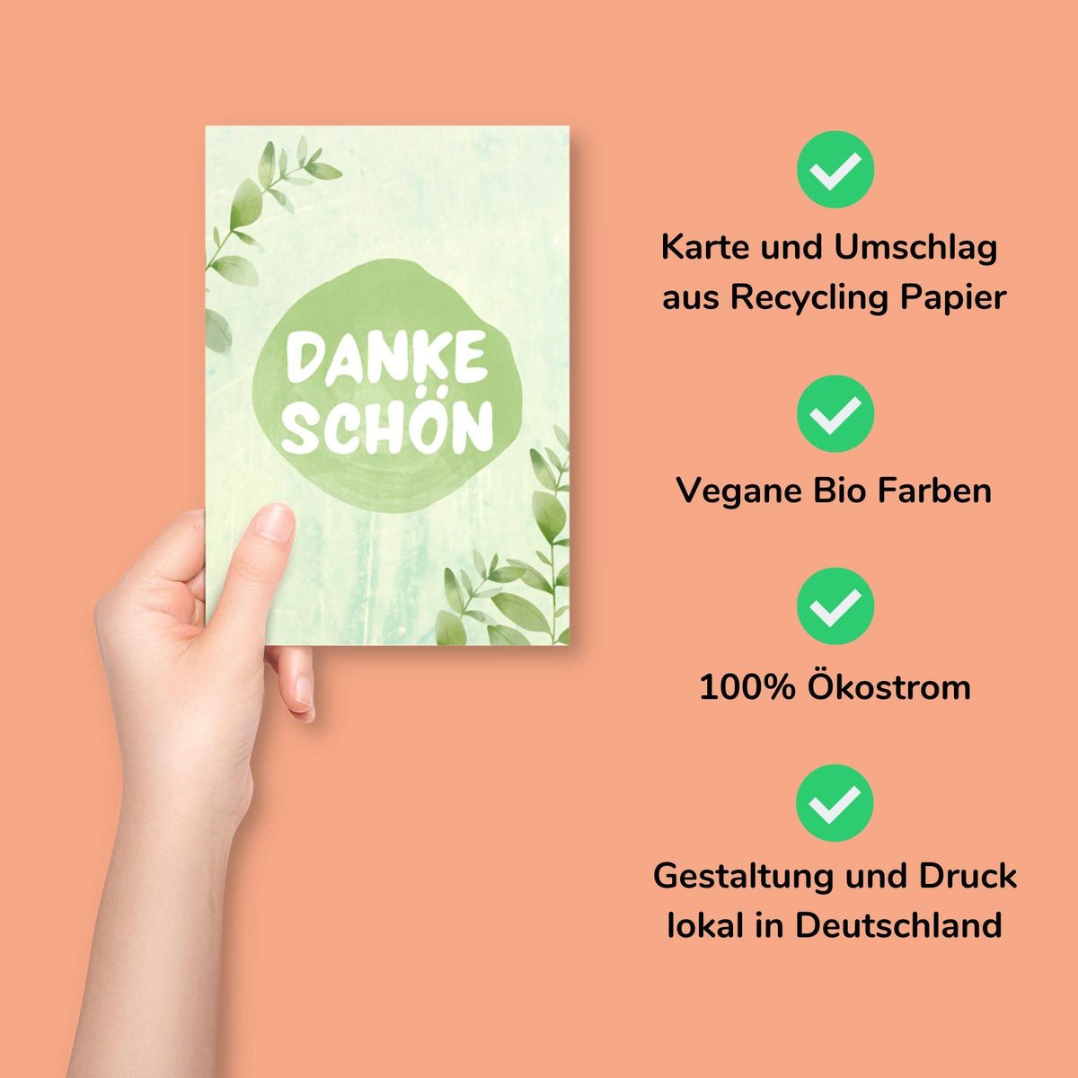 Postkarte - "DANKESCHÖN" - Pihu