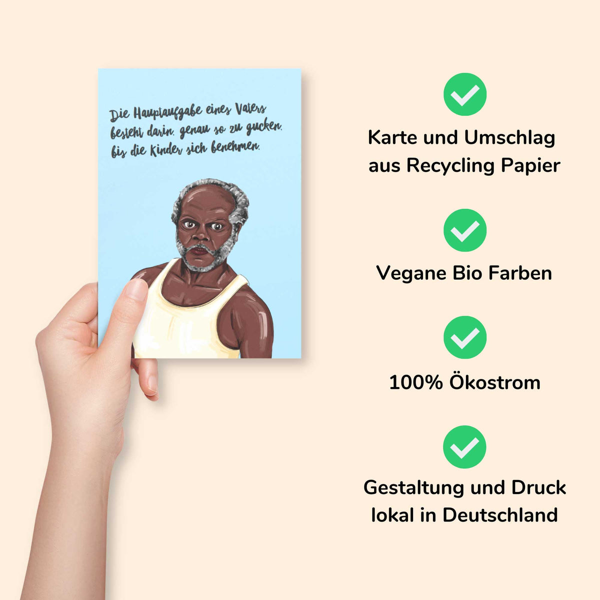 Postkarte - "HAUPTAUFGABE" - Pihu