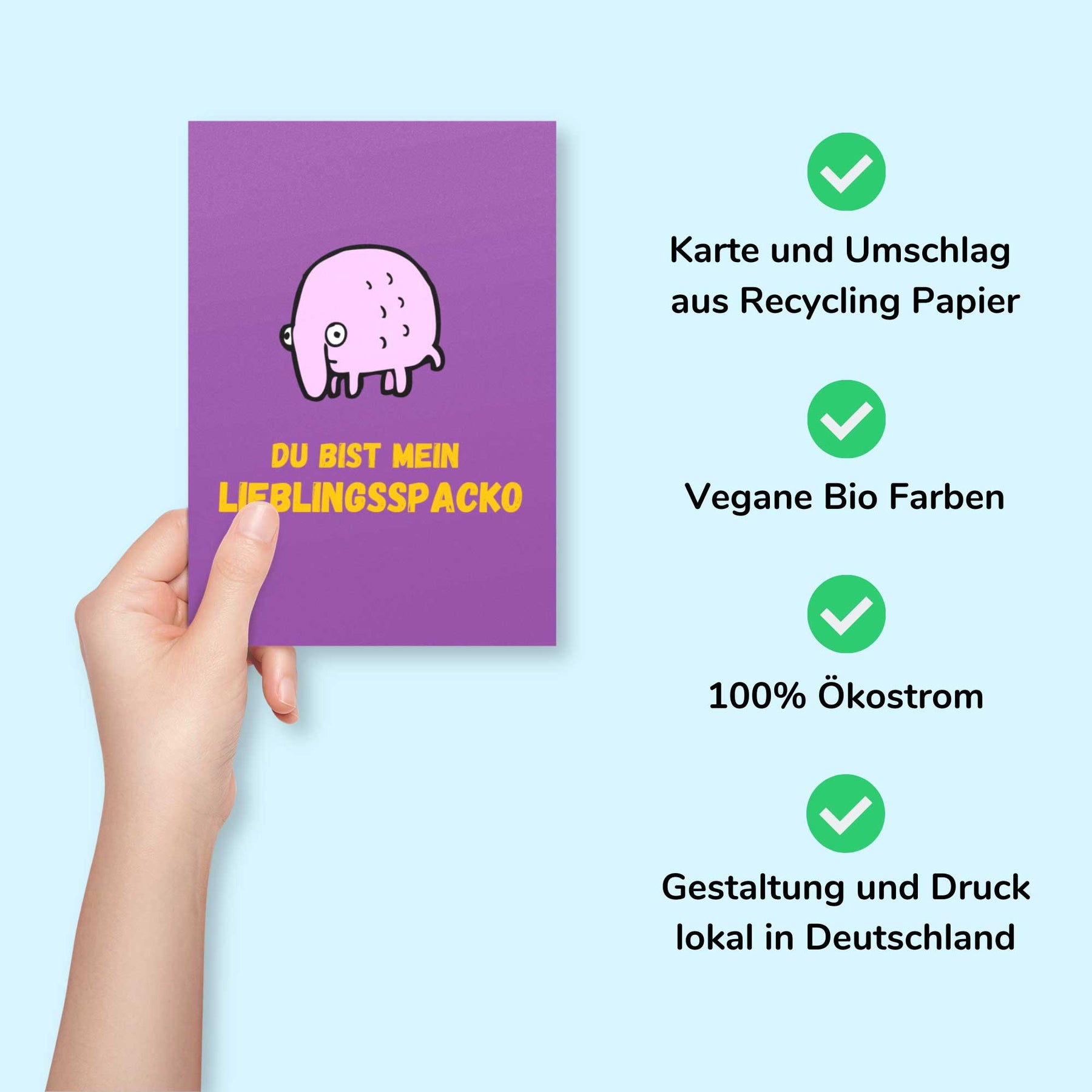 Postkarte - "LIEBLINGSSPACKO" - Pihu