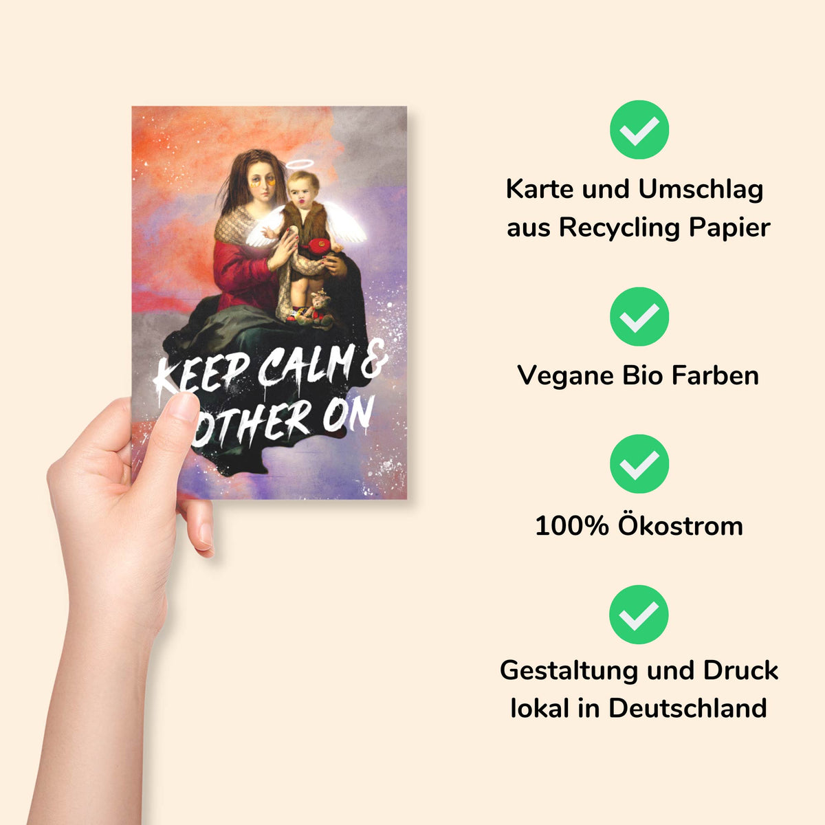 Postkarte - "MOTHER ON" - Pihu