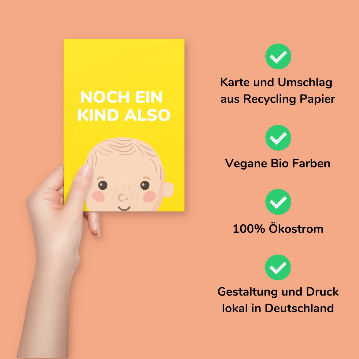 Postkarte - "NOCH EIN KIND" - Pihu