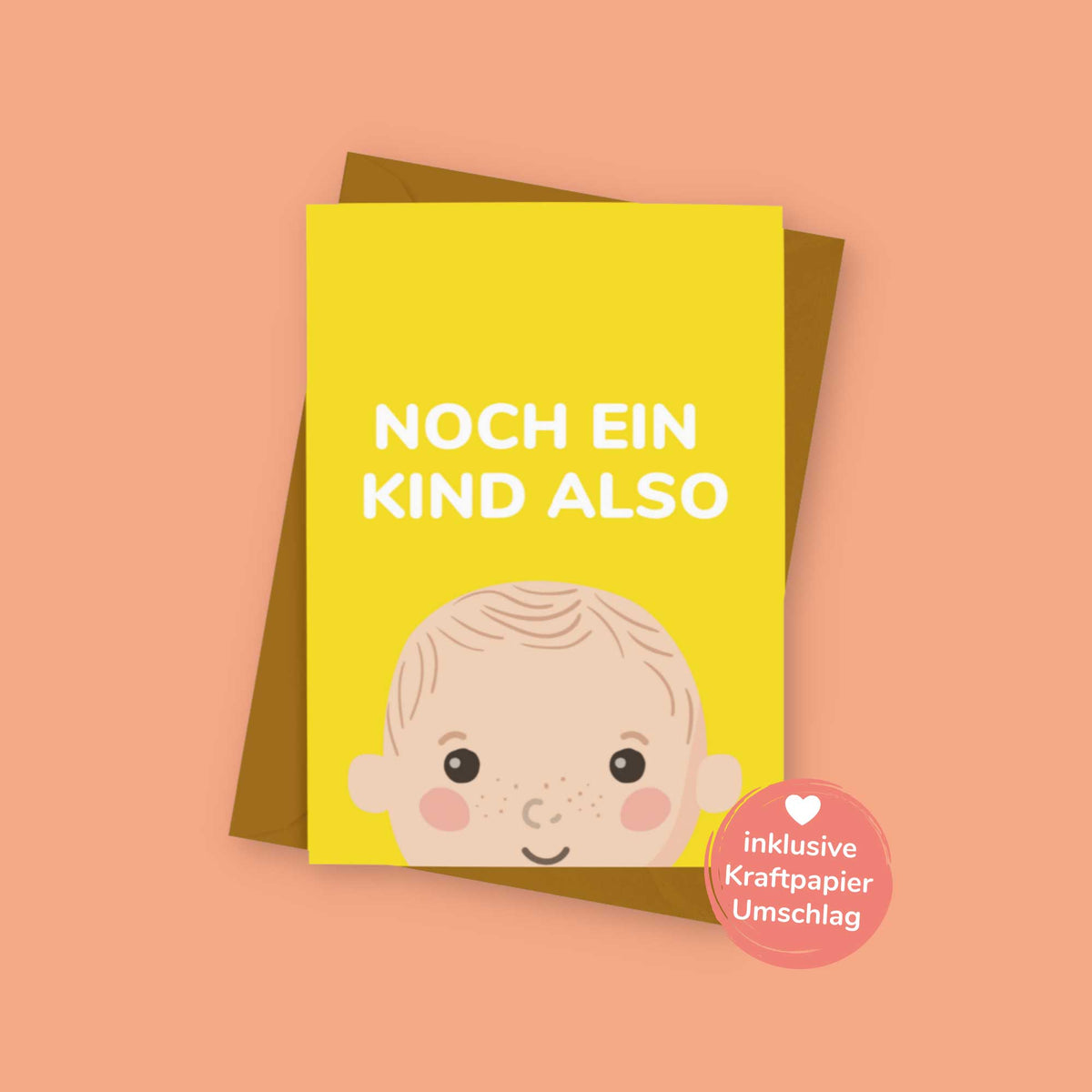 Postkarte - "NOCH EIN KIND" - Pihu