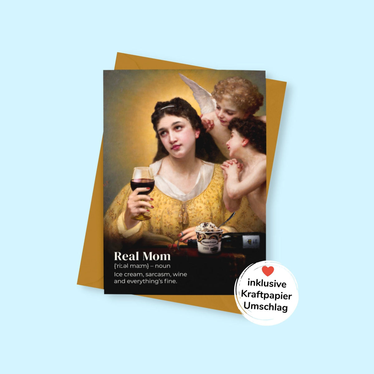 Postkarte - "REAL MOM" - Pihu