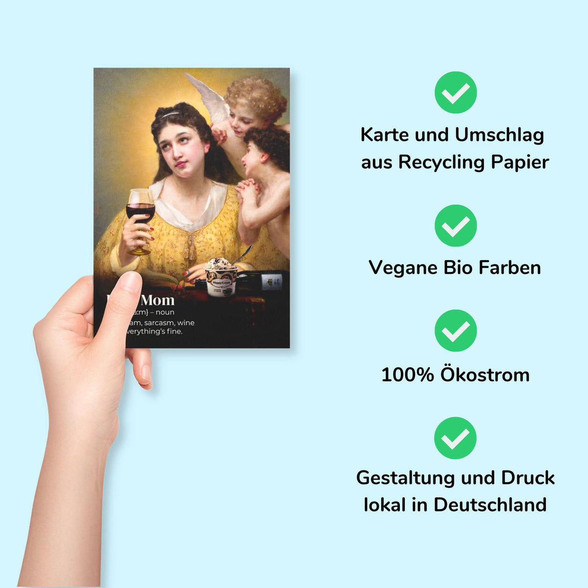 Postkarte - "REAL MOM" - Pihu