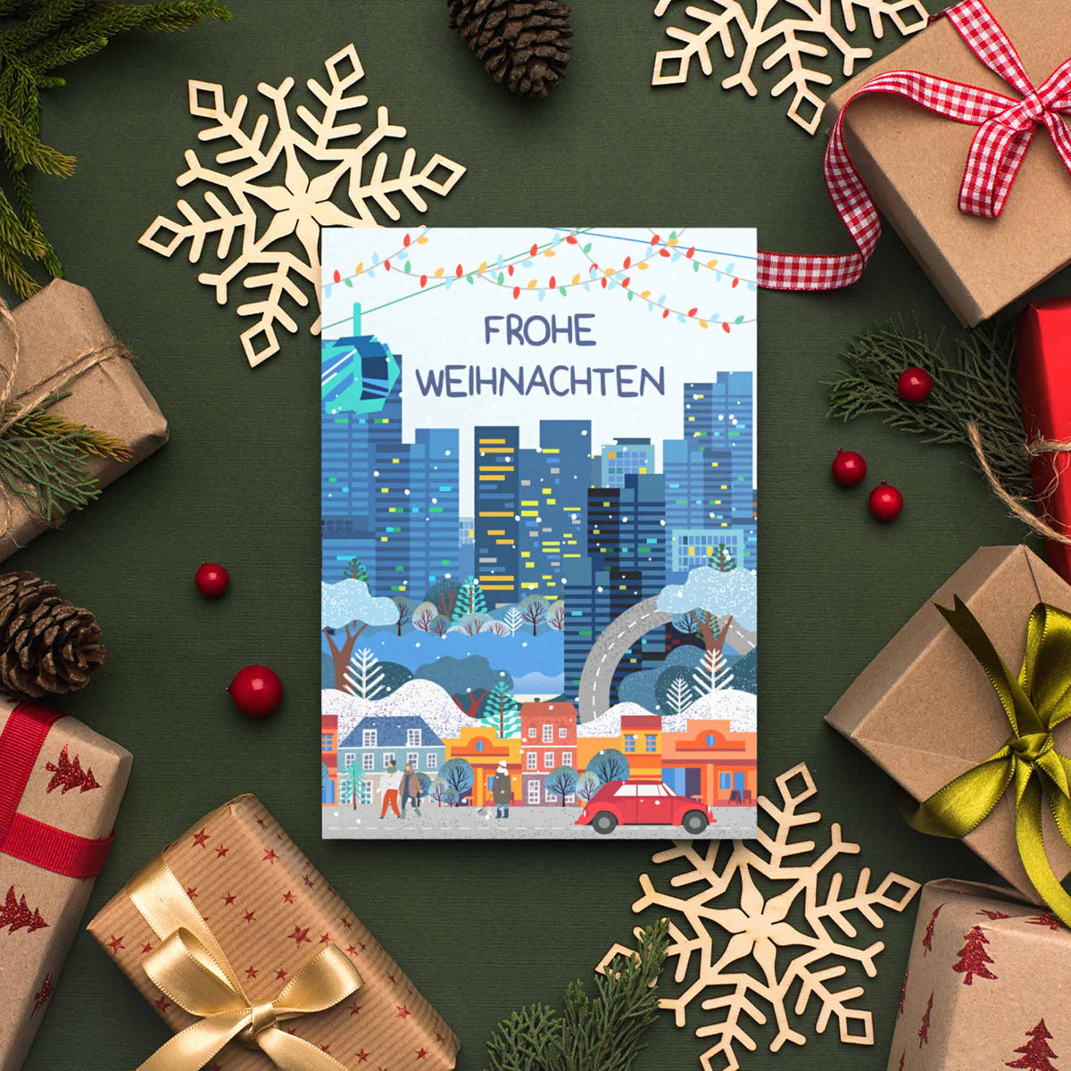 Weihnachtskarte "FROHE WEIHNACHTEN 2" - Pihu