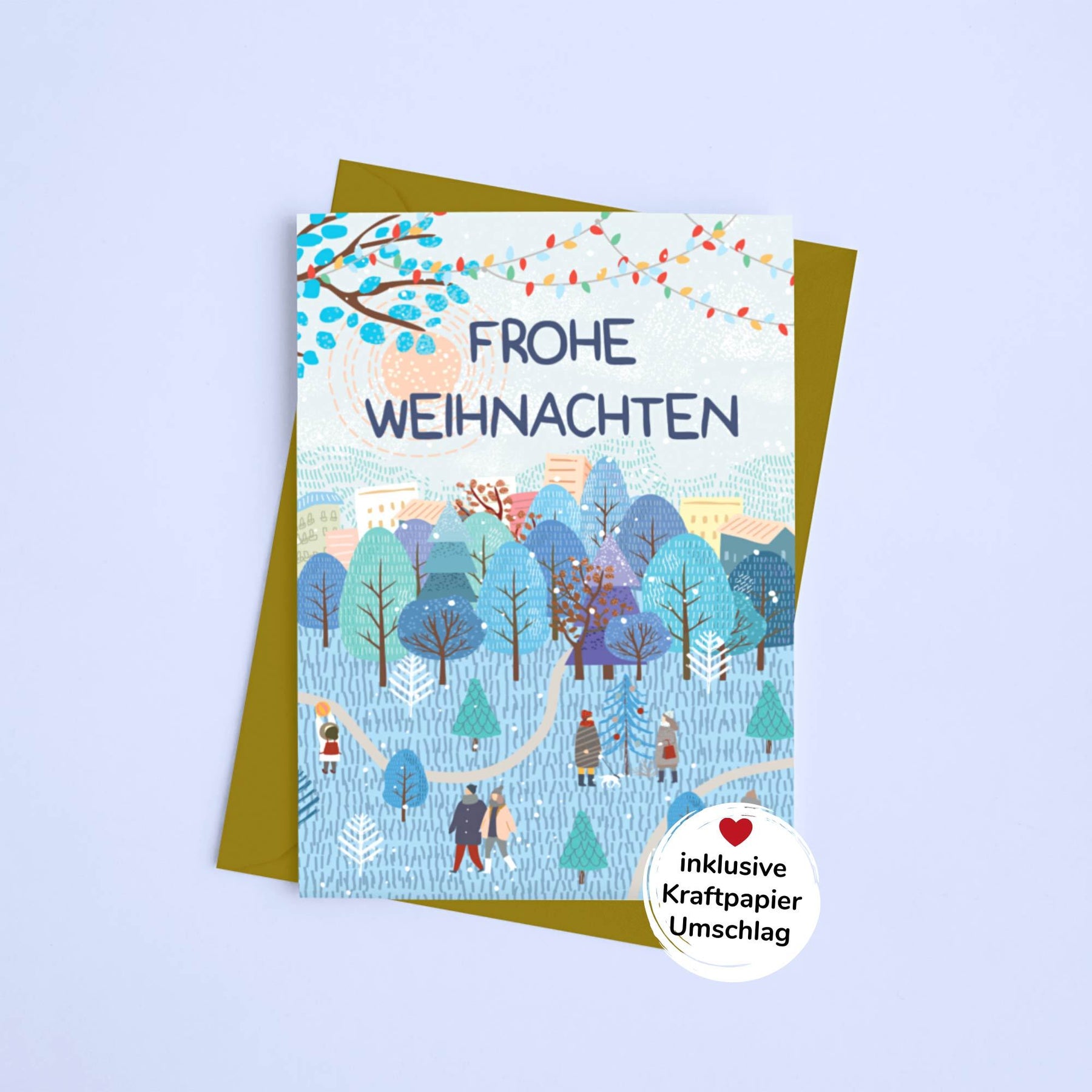 Weihnachtskarte "FROHE WEIHNACHTEN" - Pihu