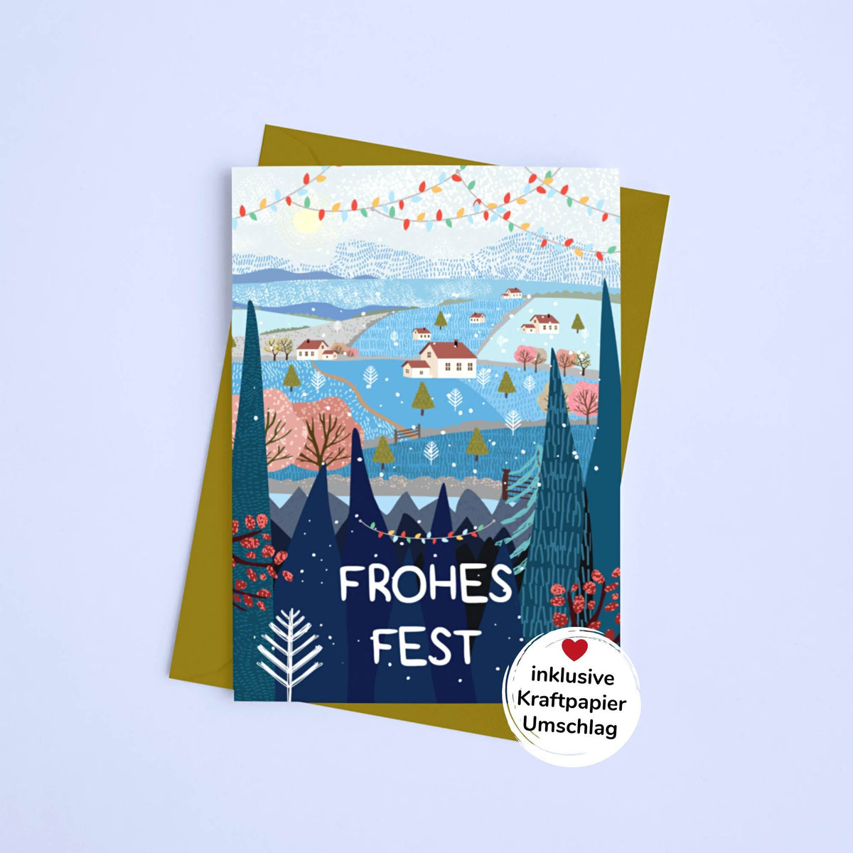 Weihnachtskarte "FROHES FEST 2" - Pihu