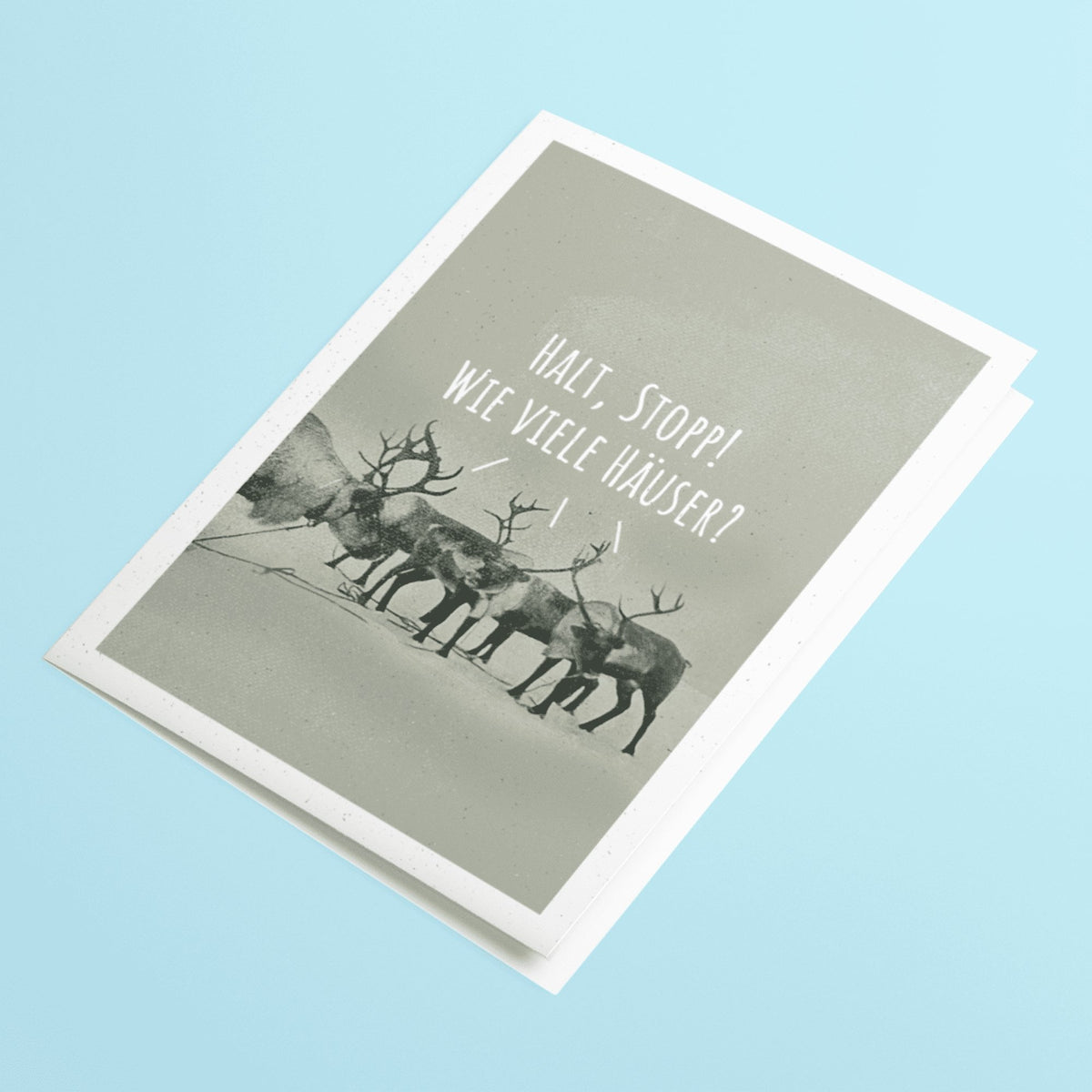 Weihnachtskarte - "RENTIER" - Pihu