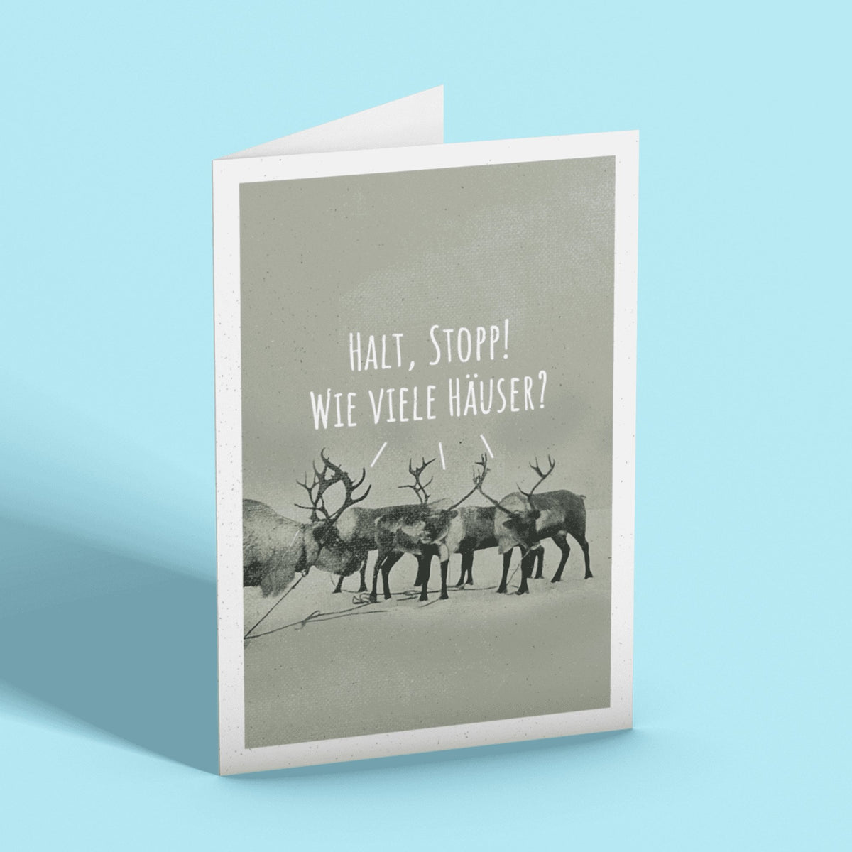 Weihnachtskarte - "RENTIER" - Pihu