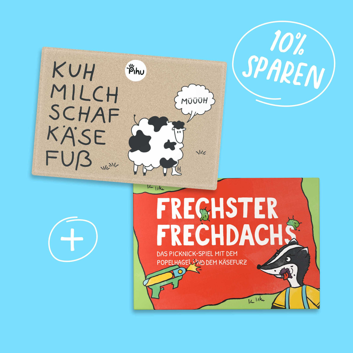 Doppelpack - Frechster Frechdachs + Kuhmilchschafkäsefuß - Familienbundle - Pihu