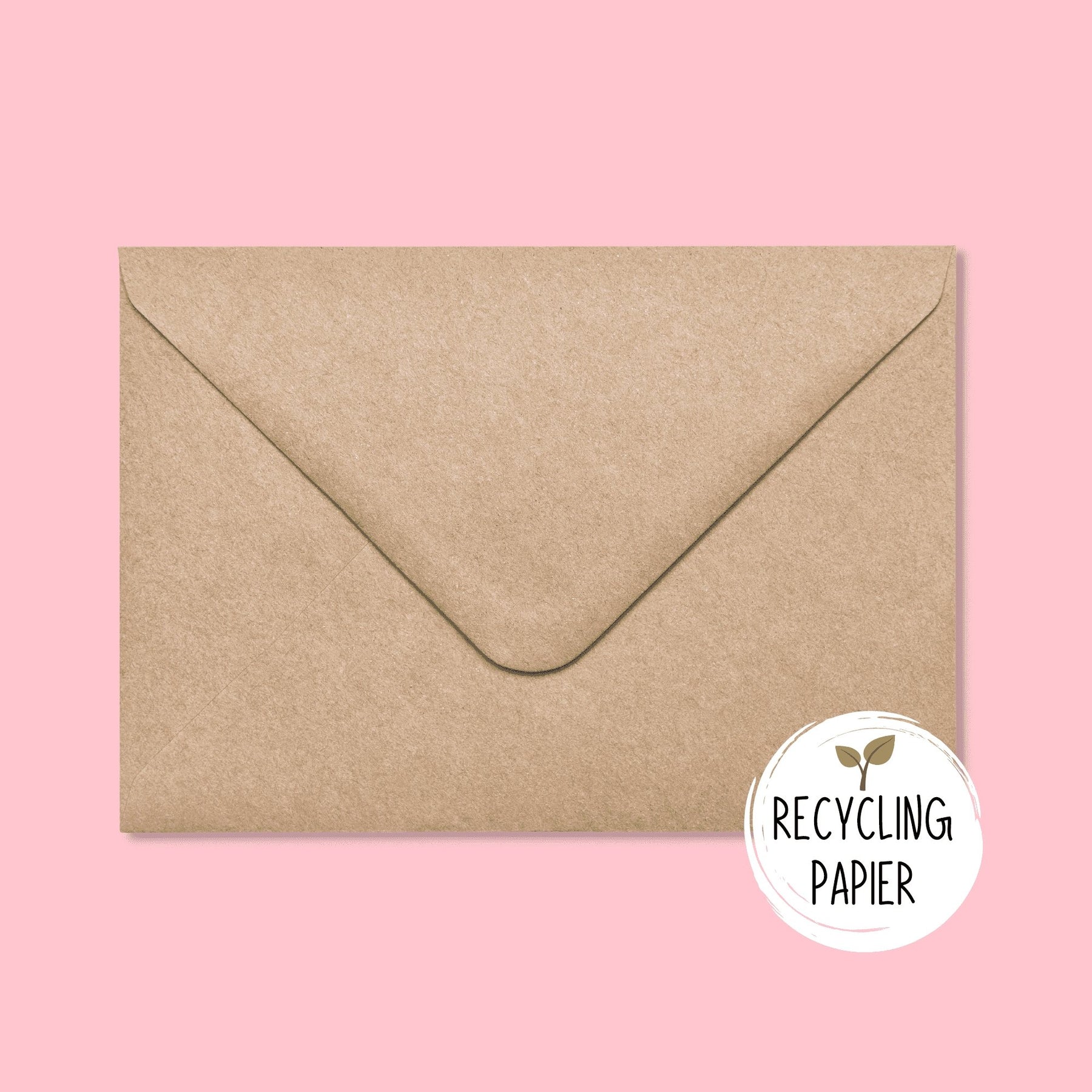 Kraftpapier Umschläge - Briefumschläge aus Recycling Papier - Pihu