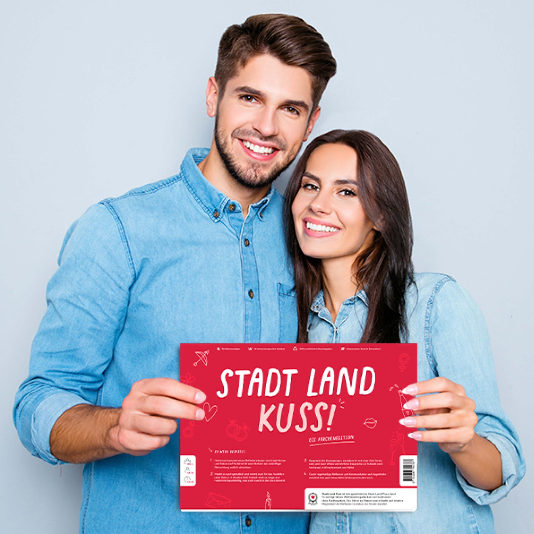 Stadt Land Kuss - Spieleblock für Paare - Reflexion und Kommunikation für Partner - Pihu